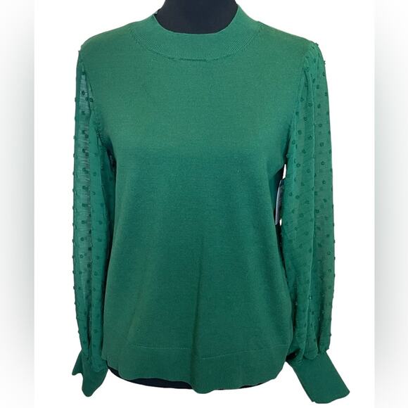 New ~ CECE ~ Mixed Knit Crewneck Sweater Size Small  NORDSTROM - Picture 1 of 7